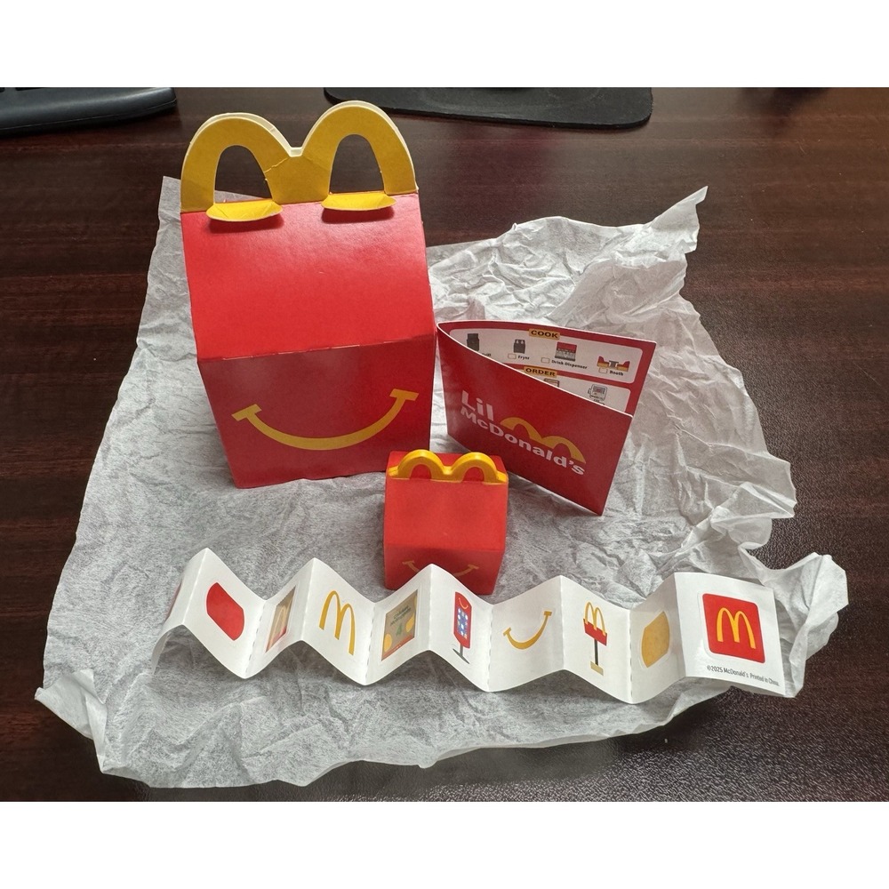 LIL McDonald's Happy‎ Meal Toys 2025 Mini Red Box Happy Meal